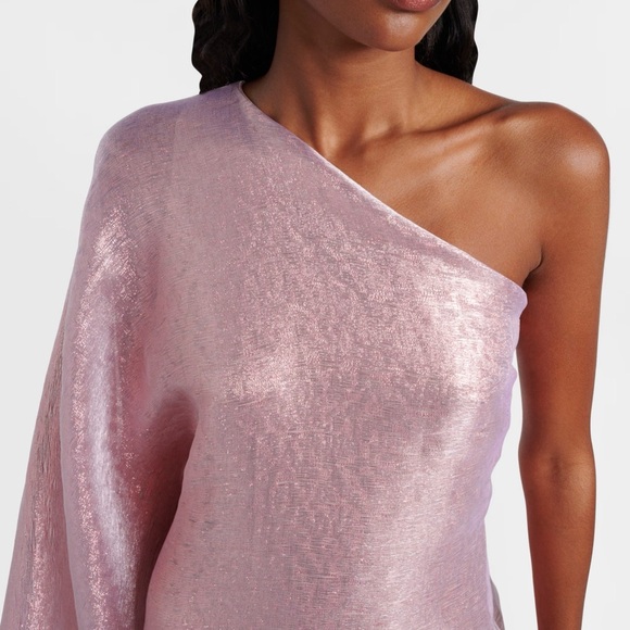 Elegant Pink Satin Slip Dress - Picture 4 of 5